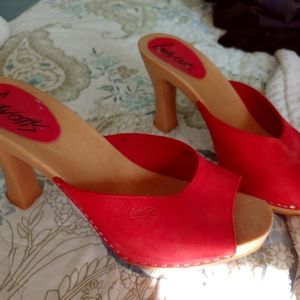 Vintage candies open toe heel